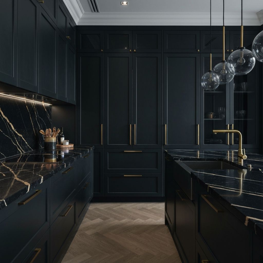 Luxury kitchen with premium countertops